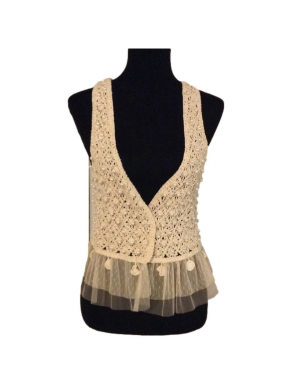 KNIT AND PEARL VEST